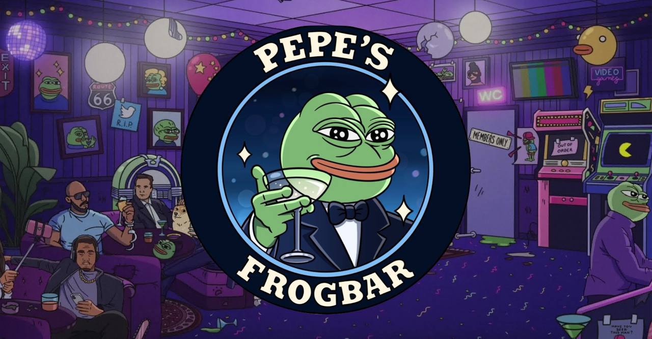 a cartoon frog holding a glass of wine PEPE Crash Crypto Game BET